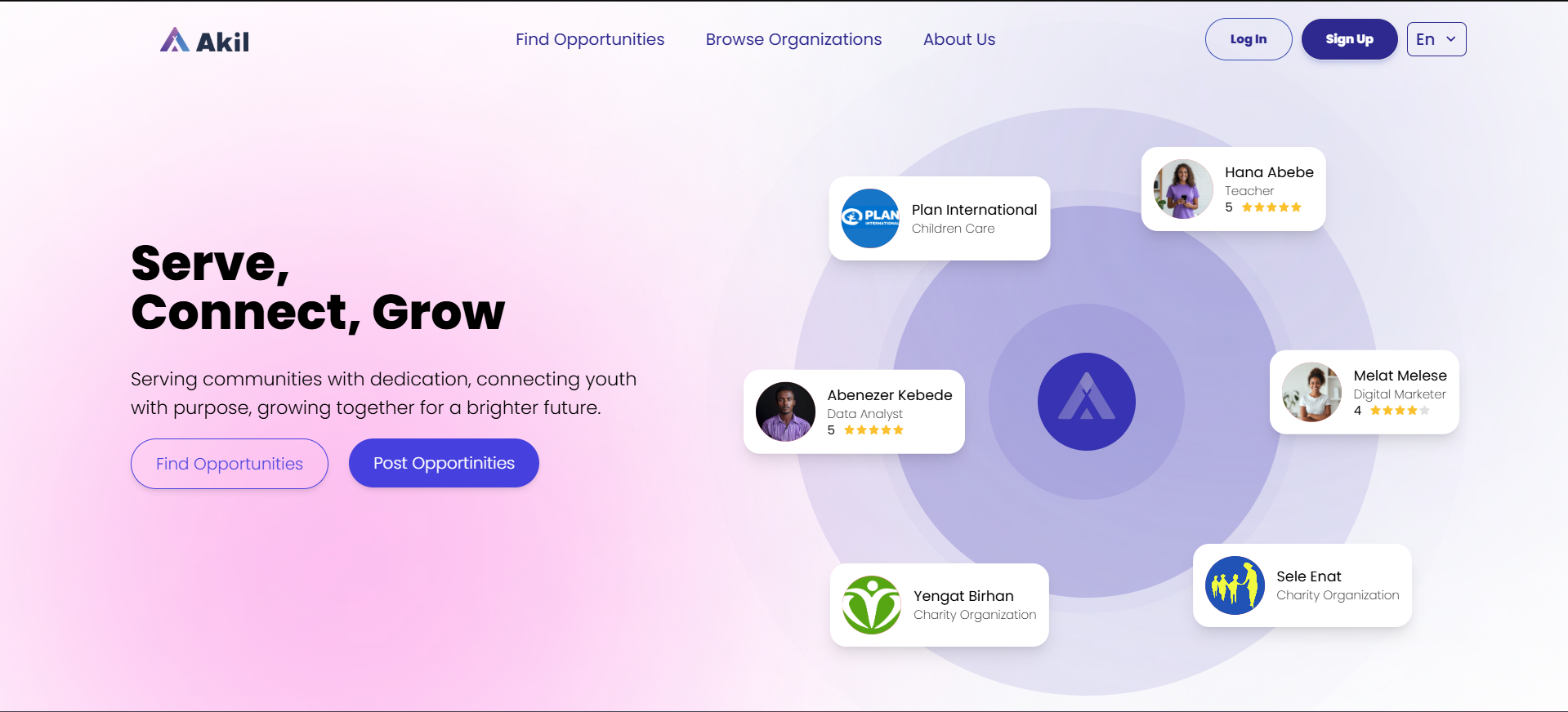 Akil: Connecting Opportunities and Talent design preview