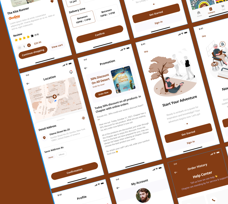 Brana : A Bookstore App design preview