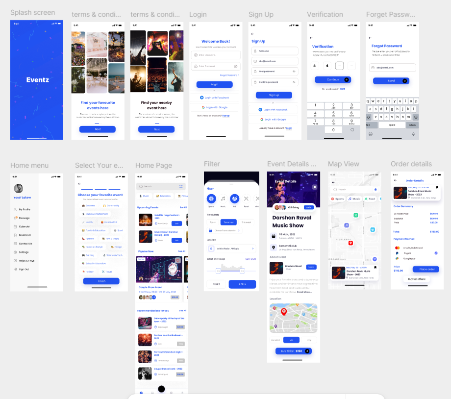 Event Booking Mobile App design preview